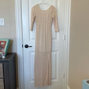 Cream lace maxi